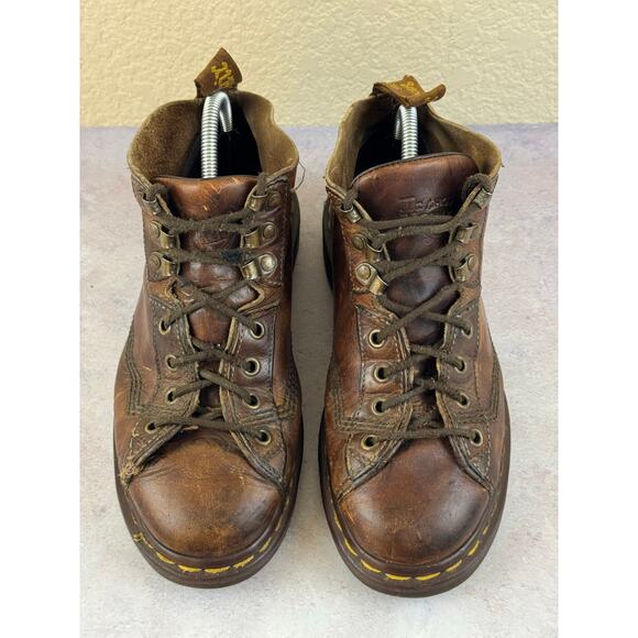 Dr Martens 8088 Brown Leather Boots UK 6 US 7 Lace Up Made in England Vintage main image 16